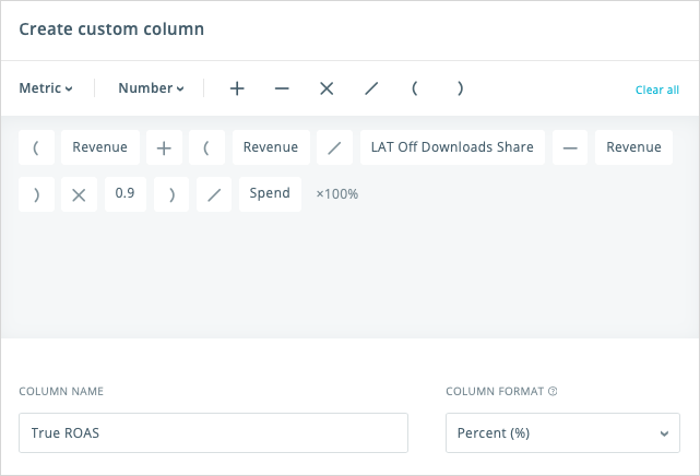 SearchAdsHQ csutom column configuration